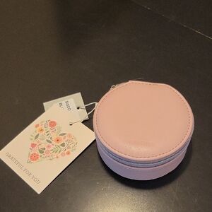 Pink Round Jewelry Case